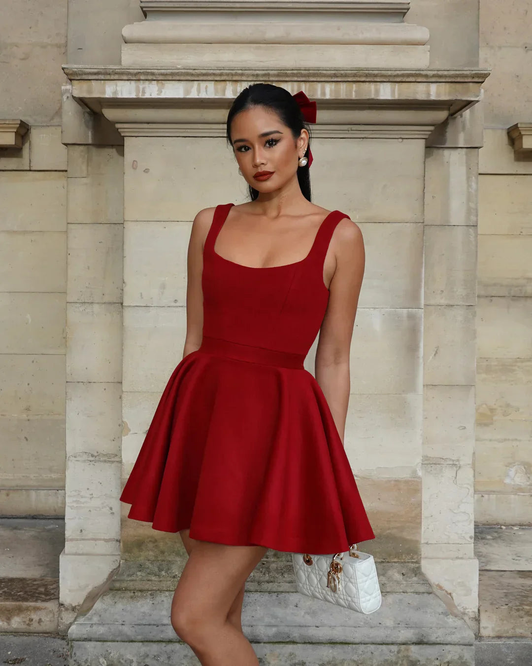 Scarlett Cashmere Dress - Red