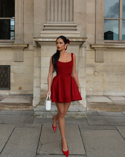 Scarlett Cashmere Dress - Red